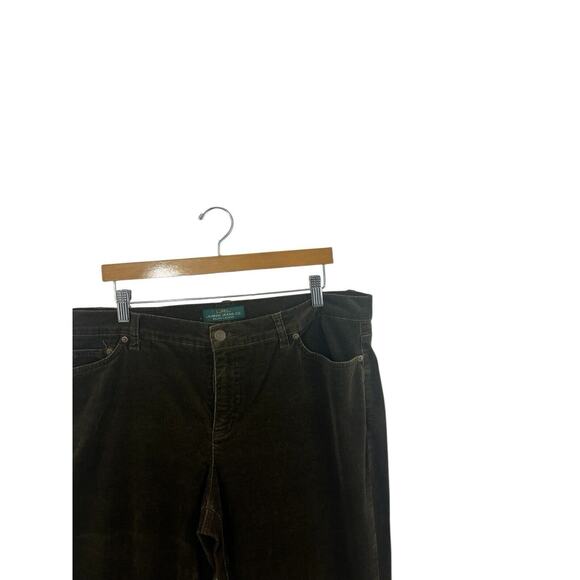 Vintage LRL Lauren Ralph Lauren Corduroy Pants Women's 16 Brown Quiet Luxury - Picture 6 of 9